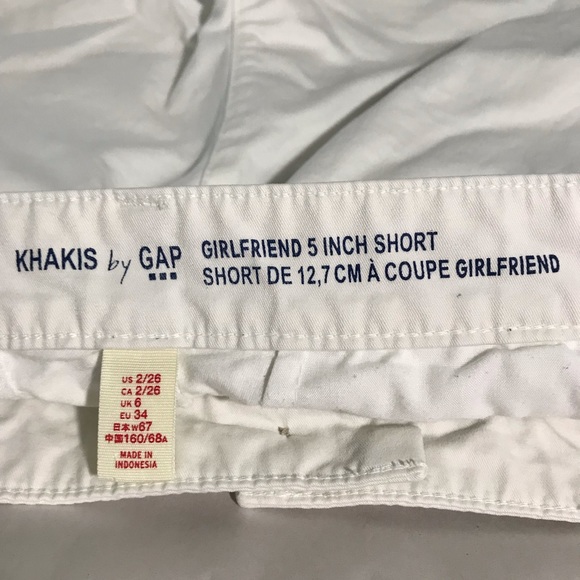 Gap Size 2/26 (See Measurements) White Khaki Shorts Girlfriend 5” Short - Picture 3 of 4